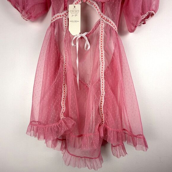 For Love & Lemons x Victoria Secret Sheer Pink Babydoll Dress | Spring 2024 - Picture 8 of 9